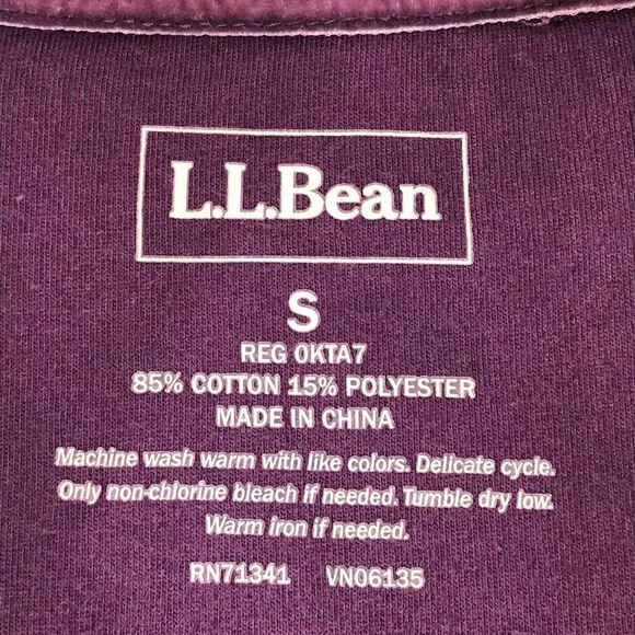L.L. Bean Cowl Neck Button Down Cardigan Women's Small Purple Pockets Knit - Picture 11 of 11